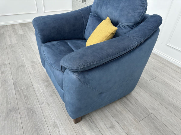 G Plan Jackson Standard Armchair Stingray Indigo Fabric RRP £1,5995