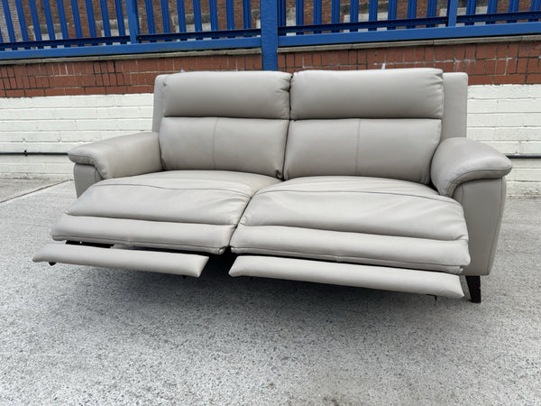 LA-Z-BOY BELLA LEATHER POWER RECLINER 3 SEATER SOFA - LATTE - RRP £235016
