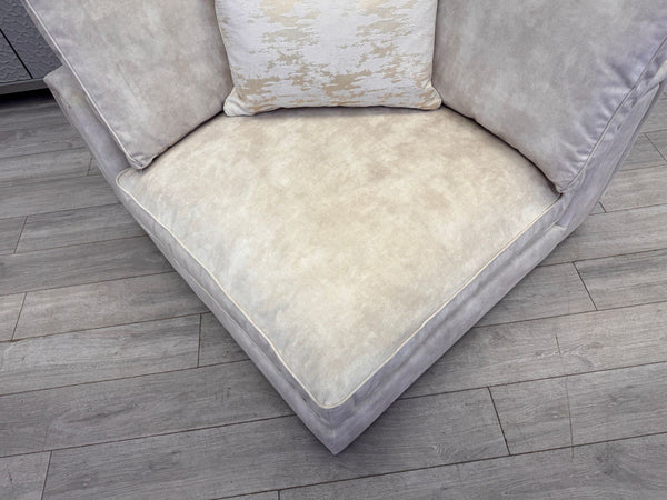 Sofology Emperor Modular Corner Unit Section Ivory/Cream Velvet Fabric8