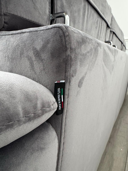 Furniture Village Nicoletti Davide Modular Corner Sofa Grey Velvet RRP £449522