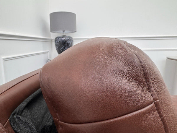 G Plan Thornbury Brown/Chestnut Leather Power Recliner Armchair7