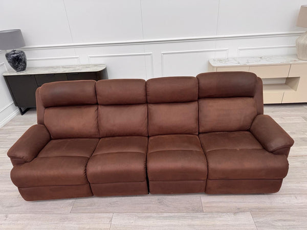 Sofology Gracie 4 Seater Power Recliner Sofa In Brown Material6