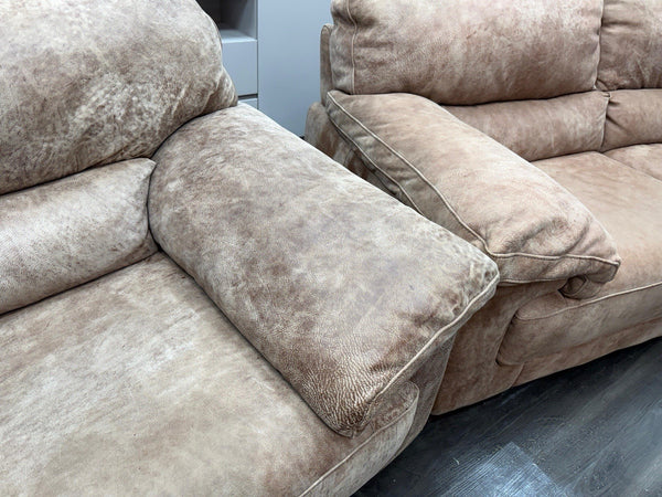 Sofology Santino 3 + 2 Seater Brown Tan  Aniline Leather Sofa Set13