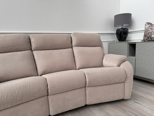 G Plan Kingsbury Beige Velour Static Curved 3 Seater Sofa6