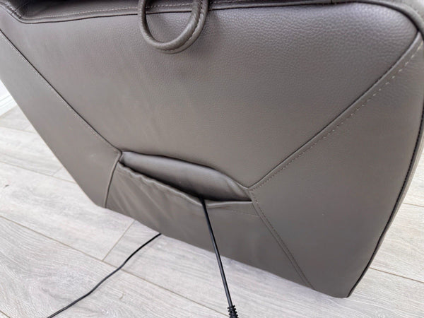 DFS Lift and Rise Electric Power Recliner Armchair Grey Genuine Leather12