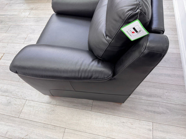 DFS Laiken Black Genuine Leather Armchair Electric Power Recliner15