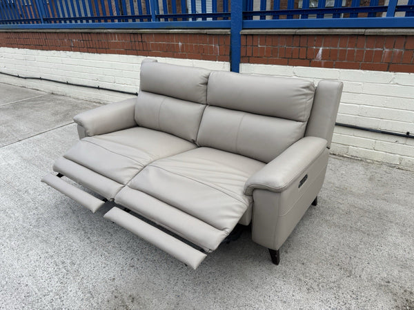 LA-Z-BOY BELLA LEATHER POWER RECLINER 3 SEATER SOFA - LATTE - RRP £235017