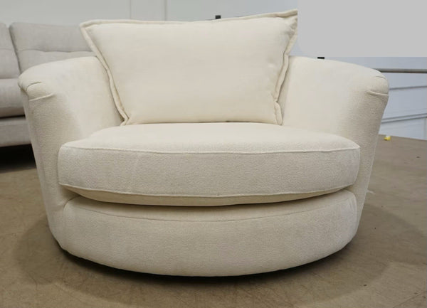 Housing Units cream mix fabric swivel Armchair3