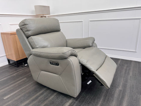 LAZYBOY Daytona POWER RECLINER ARMCHAIR WITH POWER HEADREST IN Grey Leather0