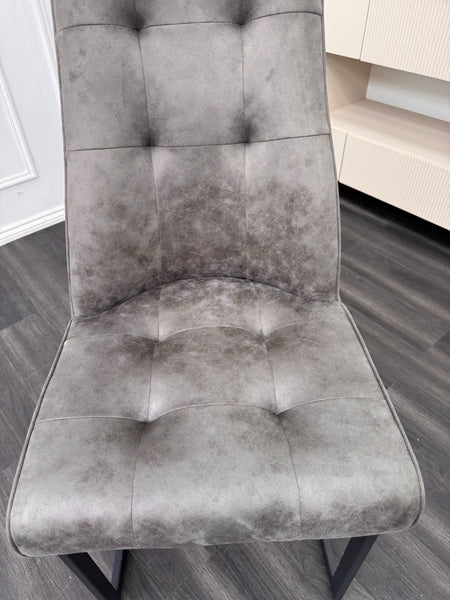 Furniture Village Merlin grey fabric dining chair (Pre-sale)2