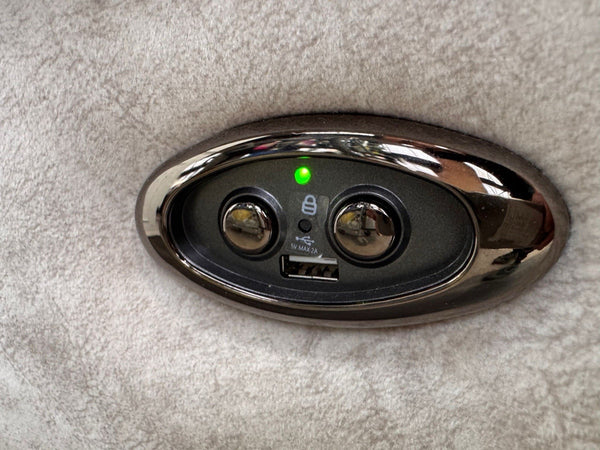 Furniture Village Nimbus 3 Seater Sofa Power Recliner In Cream Lux Velvet5