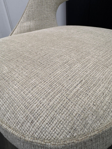 Furniture Village Tiber Cream Boucle Cantilever Dining Chair3