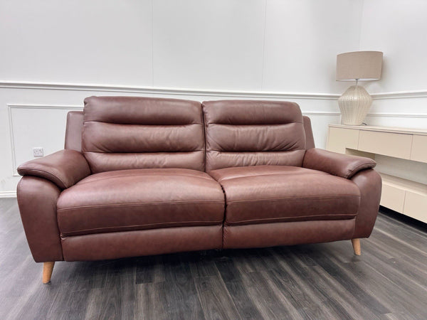 LA Z BOY Madison Static 3+2 Seater Sofa Set Brown Leather22