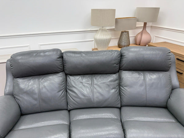 G Plan Kingsbury Capri Seal Leather 3 Seater Curved Sofa Power Recliner18