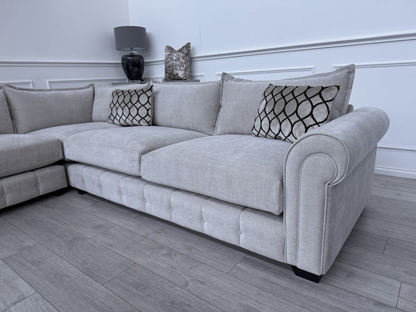 Furniture Village SUMPTUOUS Cream Fabric Corner Sofa 3/CNR/1 RRP £38951