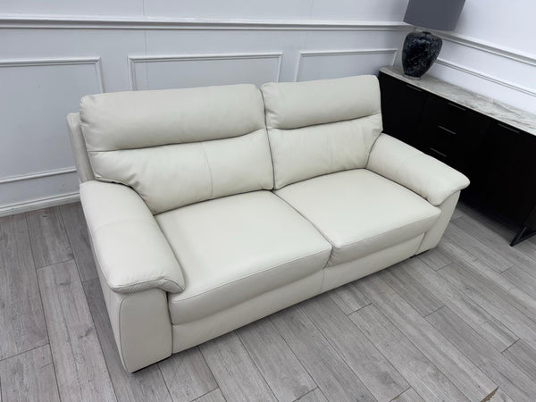 Furniture Village Hetty 3 + 3 Seater Sofa Set in Ivory/Off White Leather20