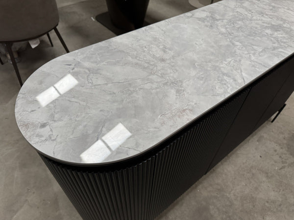 Furniture Village CRETE Large 3 Door Ceramic Top Sideboard 1