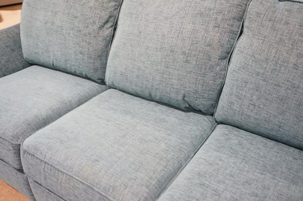 G Plan Vintage 68 fleck blue fabric large 3 seater sofa3