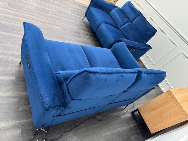 FV Jude 2+2 Seater Sofa Set Power Recliners with Telescopic Headrests Navy Blue16