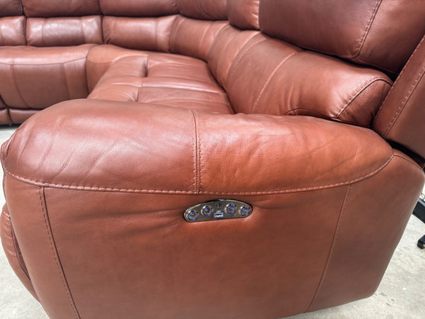 Furniture Village Link Brown Leather Power Recliner Corner Sofa Symmetrical8