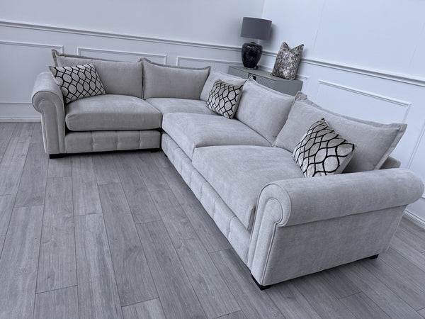 Furniture Village SUMPTUOUS Cream Fabric Corner Sofa 3/CNR/1 RRP £389521
