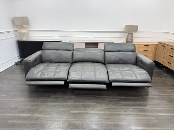 Sofology Marvella Power Recliner Large 4 Seater Sofa Charcoal Leather13