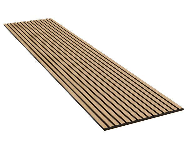 NEW Premium Acoustic Slat Real Wood Wall Panel - Oak / 2.4m x 0.6m (1.44m2)8