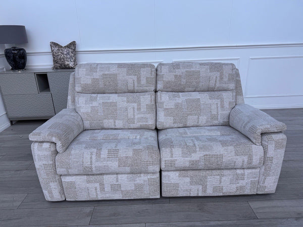 G Plan Thornbury 3 Seater Sofa Patterned Beige Fabric Power Recliner7