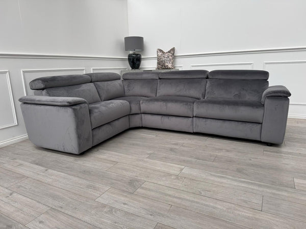Furniture Village Nicoletti Davide Modular Corner Sofa Grey Velvet RRP £44952