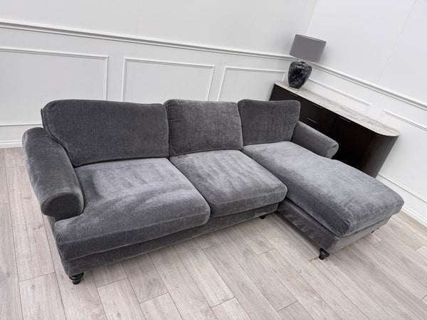 DFS Sydney RHF Corner Sofa Chaise End Charcoal Grey Chenille16