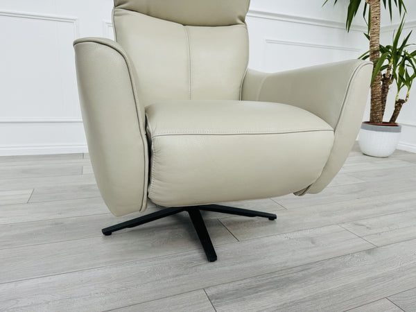 New Gillies Trent TVCH TV Reclining Chair, Feather Grey Genuine Leather RRP£199910