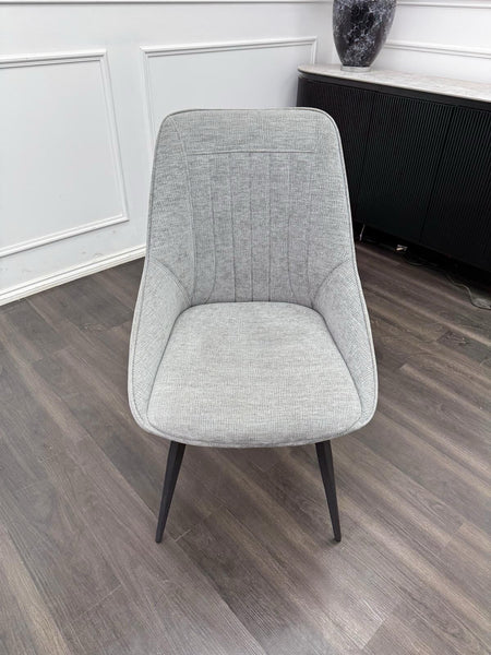 Furniture Village Crete Dark Grey fabric swivel dining chair (Pre-sale)8