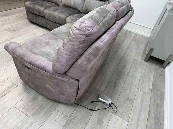Furniture Village Lilly Corner Sofa In Grey Velvet Power Recliner16