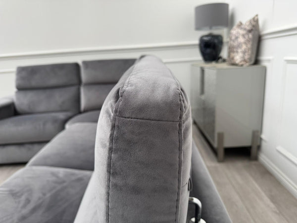 Furniture Village Nicoletti Davide Modular Corner Sofa Grey Velvet RRP £449514