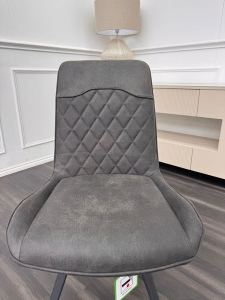 FV Warrior Charcoal Grey Faux Leather Dining Chair (Pre-sale)1