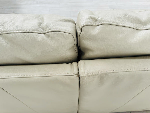 Furniture Village Feather Grey Leather Power Recliner 3 Seater Sofa16