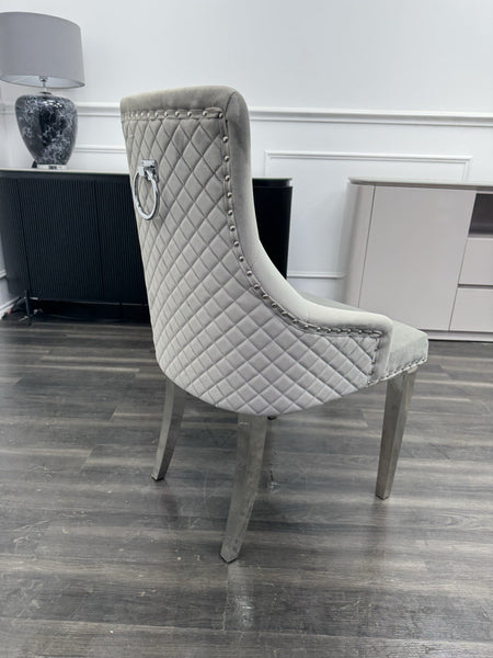 Furniture Village Dolce Grey Velvet knocker Dining Chair (Pre-sale, Read Desc)3