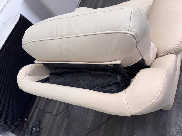 G Plan Kingsbury Beige / Taupe Leather Power Recliner Armchair (Lumbar Support)4