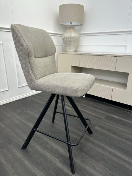 Furniture Village Terra Taupe Swivel Dining Barstool with Handle (Pre-sale)0