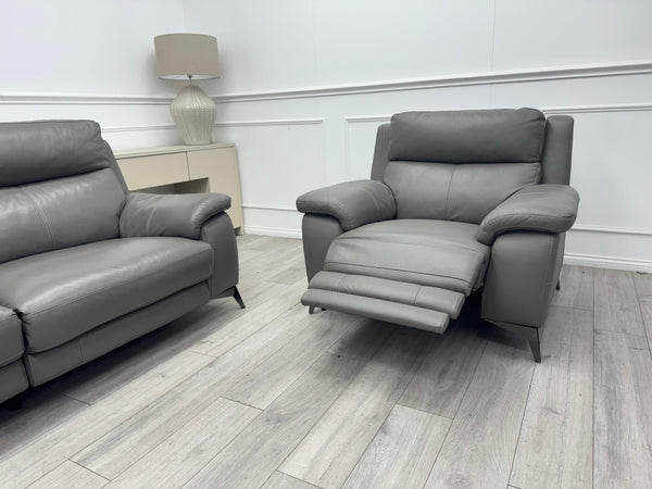 Furniture Village Missouri Power Recliner 3 Seater Sofa Set & Armchair Grey2
