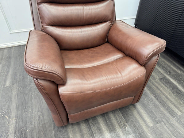 LAZY BOY Anderson Power Recliner Armchair In Brown Leather4