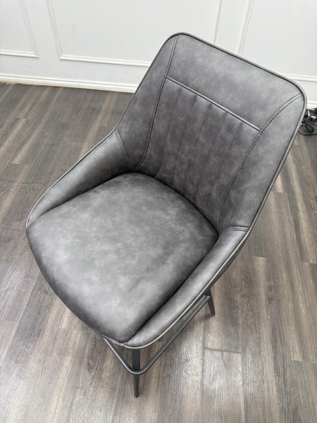 Furniture Village Crete charcoal grey faux leather dining barstool (Pre-sale)11