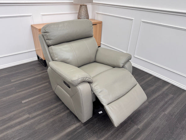 LAZYBOY Daytona POWER RECLINER ARMCHAIR WITH POWER HEADREST IN Grey Leather2
