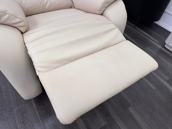 G Plan Kingsbury Beige / Taupe Leather Power Recliner Armchair (Lumbar Support)7