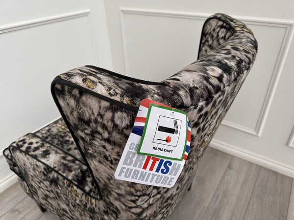 Parker Knoll Modern Classics Wing Chair Inca Smoke Fabric RRP £15959