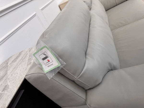 Furniture Village Grey Genuine Leather Sofa 3 & 3 Seater Sofa Set15