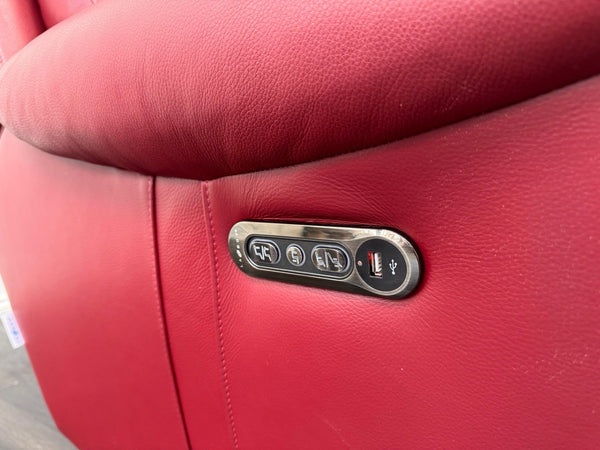 LA Z BOY Winchester Power Recliner Armchair In Red Leather16