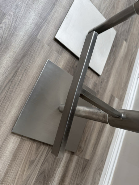 Furniture Village Grigio Pair of 2 Grey Suede Swivel Barstools Chairs12