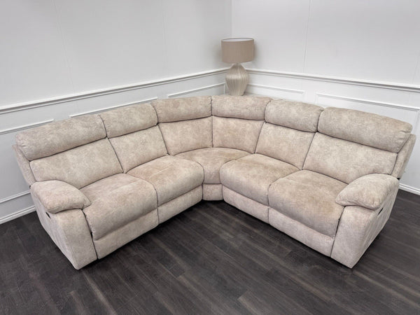 Furniture Village Moreno Power Reclining Corner Sofa In Cream Lux Velvet14