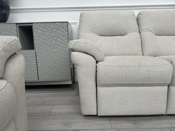 G Plan Seattle Cream Fabric 2+2 Seater Power Recliner Sofa Set6